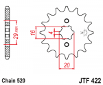 Звезда передняя JTF422.12