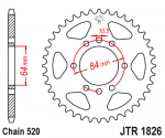 Звезда задняя JTR1826.46