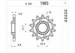 Звезда передняя Ognibene 1983-Z15 (JTF1901.15)