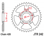 Звезда задняя JTR242.53