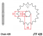 Звезда передняя JTF428.12