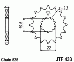 Звезда передняя JTF433.14