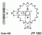 Звезда передняя JTF1263.13