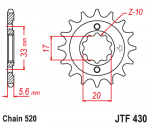 Звезда передняя JTF430.12