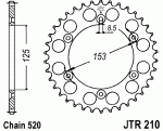 Звезда задняя JTR210.53