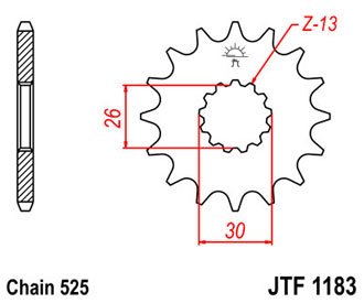 Звезда передняя JTF1183.17