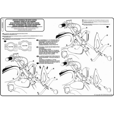 Givi AS300A2 Крепеж стекол A42/A41N на Black Widow 750