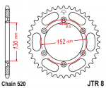 Звезда задняя JTR8.48