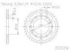 Звезда задняя приводная Esjot 50-32029 45 зубьев (JTR486.45)