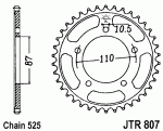 Звезда задняя JTR807.47