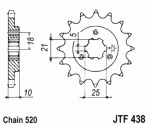 Звезда передняя JTF438.15