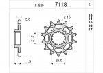 Звезда передняя Ognibene 7118-Z15 (JTF1902.15)