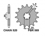 Звезда передняя PBR 569 C14 (JTF569.14)