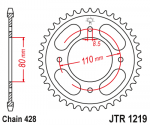 Звезда задняя JTR1219.42