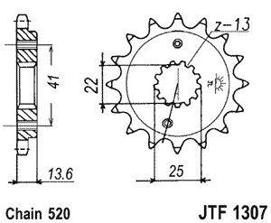 Звезда передняя JTF1307.14