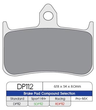 Тормозные колодки DP Brakes DP112 синтетические