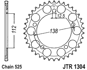 Звезда задняя JTR1304.43