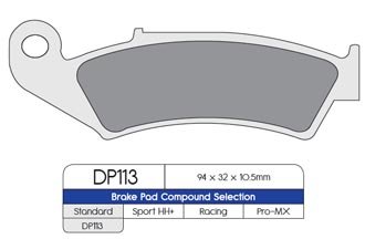 Тормозные колодки DP Brakes DP113 синтетические