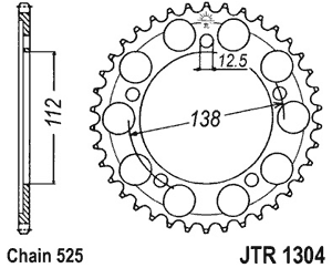 Звезда задняя JTR1304.44