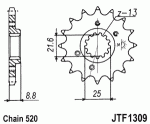 Звезда передняя JTF1309.14