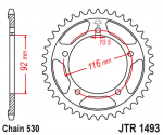 Звезда цепного привода JTR1493.42ZBK