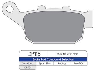 Тормозные колодки DP Brakes DP115 синтетические