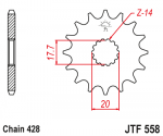 Звезда передняя JTF558.13