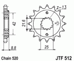 Звезда передняя JTF512.16