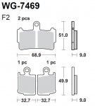 Тормозные колодки WRP WG-7469-F2 (FDB2259 / FA499)