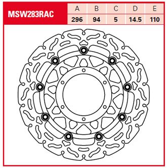 Тормозной диск для мотоциклов Lucas TRW  MSW283RAC