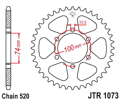 Звезда задняя JTR1073.46