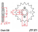 Звезда передняя JTF571.16