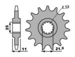 Звезда передняя PBR 580 C17 (JTF580 C17)