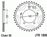 Звезда задняя JTR1800.43ZBK черная