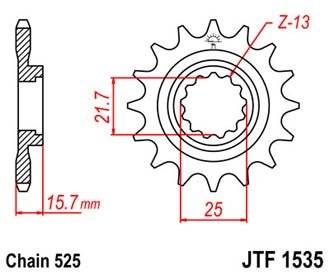 Звезда передняя JTF1535.15