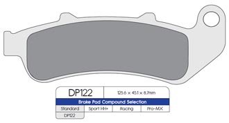 Тормозные колодки DP Brakes DP122 синтетические