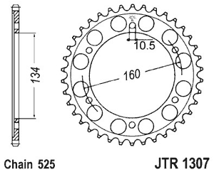 Звезда задняя JTR1307.43