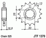 Звезда передняя JTF1370.15