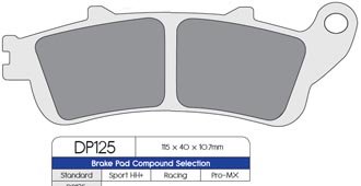 Тормозные колодки DP Brakes DP125 синтетические