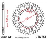 Звезда ведомая алюминиевая JTA251.48BLK (цвет черный)