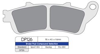 Тормозные колодки DP Brakes DP126 синтетические