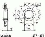 Звезда передняя JTF1371.14