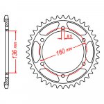 MTX Звезда цепного привода аналог JTR005.40