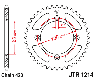 Звезда задняя JTR1214.46