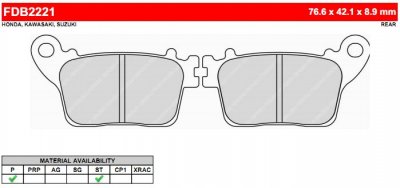 FDB2221ST Ferodo тормозные колодки