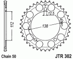 Звезда задняя JTR302.42