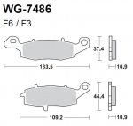 Тормозные колодки WRP WG-7486-F6 (FDB2049)