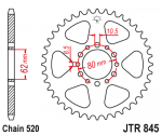 Звезда задняя JTR845.43