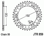 Звезда задняя JTR859.47ZBK черная