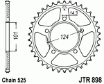 Звезда задняя JTR898.41ZBK черная